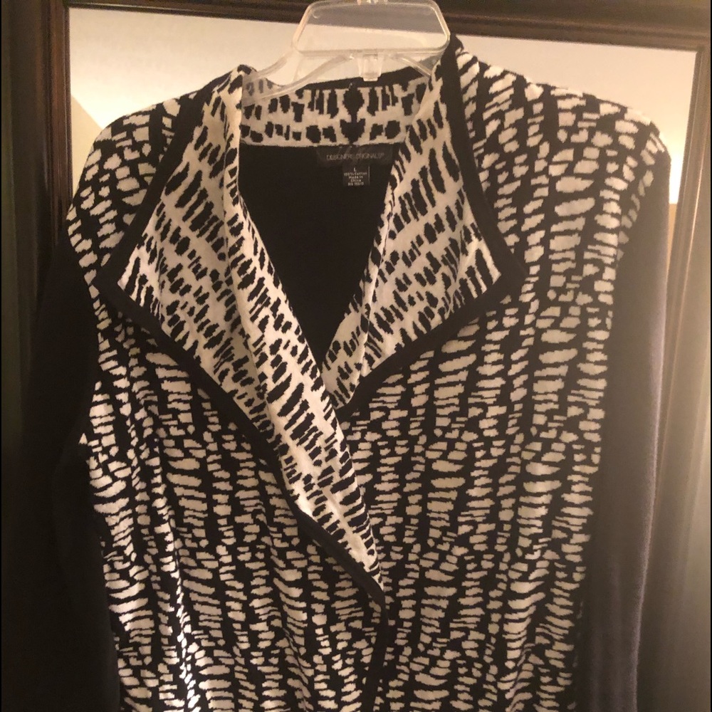 Black and white cardigan